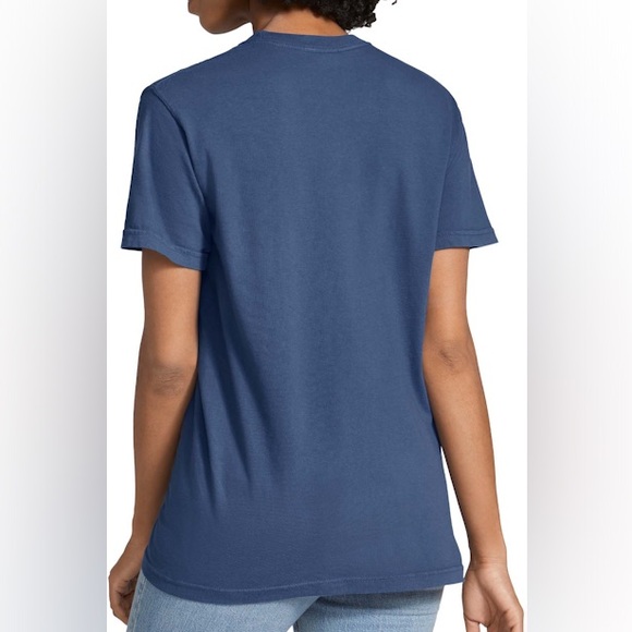 Comfort Colors Classic Coral Blue Unisex Heavyweight Short Sleeve Basic T-Shirt - Picture 3 of 9